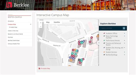 Berklee College Campus Map – Boston Freelance Web Designer