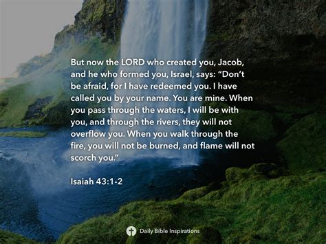 Isaiah 43:1-2 | Daily Bible Inspirations