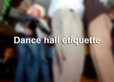 Dance hall etiquette