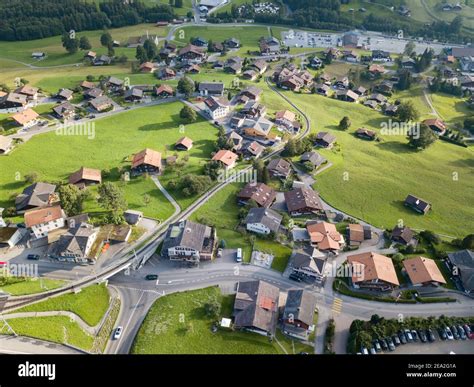 Famous village Grindelwald in swiss alps - starting point for train tours in the Jungfrau region ...