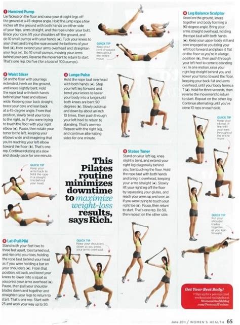 Printable Pilates Bar Workout