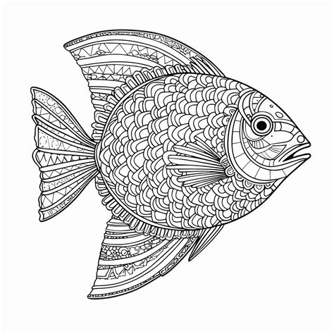 Premium Vector | A fish drawing with a pattern that says fish.