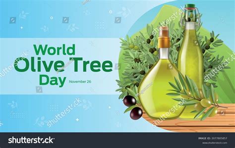 World Olive Tree Day On November Stock Vector (Royalty Free) 2077805857 ...