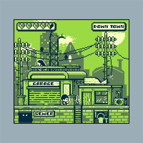 First attempt at Gameboy style pixel art. Using the original screen resolution 160x144. Thoughts ...