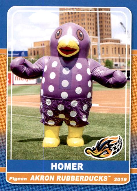 2019 Akron RubberDucks Grandstand #35 Homer MASCOT - NM