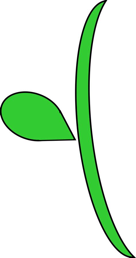 Clipart - Curvy flower stem