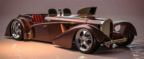 1937 Bugatti Type 57SC Becomes Outrageous 24k Gold Roadster and Bagged Hot Rod - autoevolution