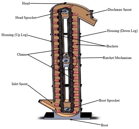 Designed bucket elevator. | Download Scientific Diagram