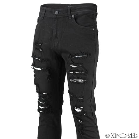 : ripped black skinny jeans Ripped skinny jeans mens black Say NO To ...