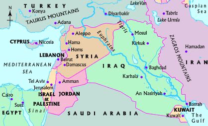 Modern Map Of Mesopotamia - Island Maps