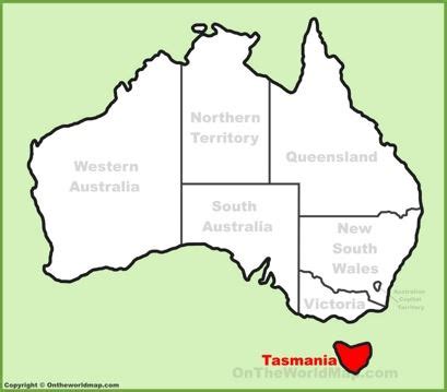 Tasmania State Map | Australia | Detailed Maps of Tasmania Island (TAS)