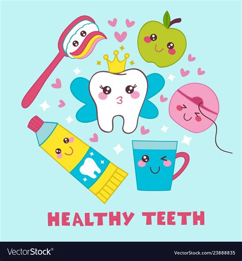 Dental poster with tooth fairy Royalty Free Vector Image