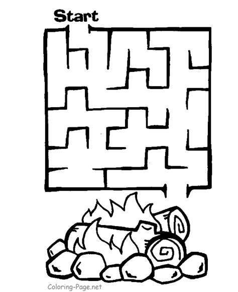 Free Maze Coloring Page, Download Free Maze Coloring Page png images ...