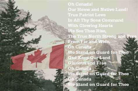 Canadian National Anthem and Canadian Symbols