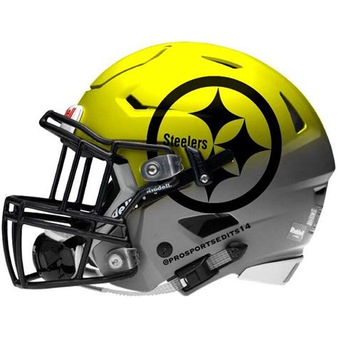 a football helmet with the pittsburgh steeles on it's side and black ...