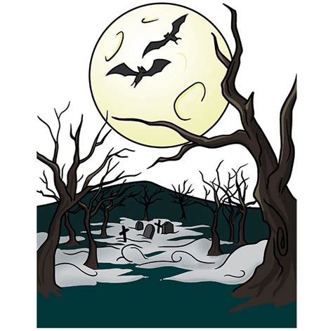 How to Draw a Spooky Forest - Really Easy Drawing Tutorial