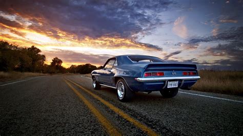 Wallpaper : 2560x1440 px, Chevrolet Camaro, old car, road 2560x1440 ...