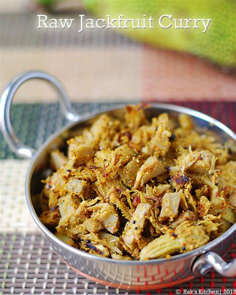 Raw jackfruit curry (Unripe/ tender jackfruit recipes) - Raks Kitchen