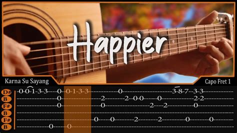 Ed Sheeran - Happier Cover Fingerstyle | Tab Tutorial Acordes - Chordify