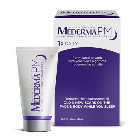 Amazon.com: Mederma PM Intensive Overnight Scar Cream - Works with Skin ...