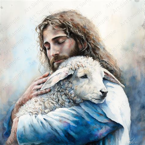 Christ the Shepherd Jesus and Lamb Jesus Painting Picture of Jesus ...