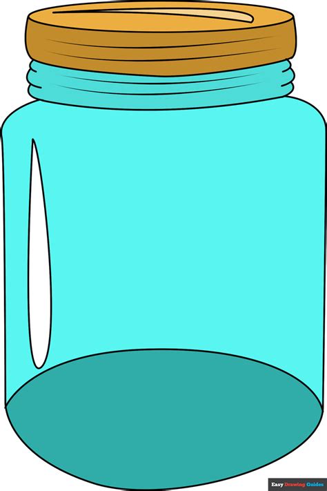 How to Draw a Mason Jar - Really Easy Drawing Tutorial, jar - okgo.net