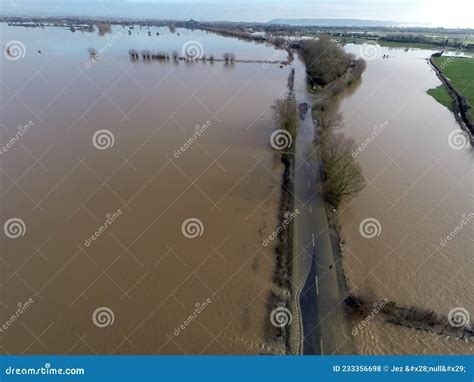 Flooding in Somerset Levels Stock Photo - Image of lowland, plain ...