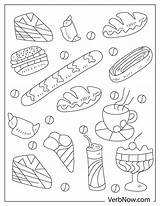 Free DESSERTS Coloring Pages For Download Printable PDF sketch template