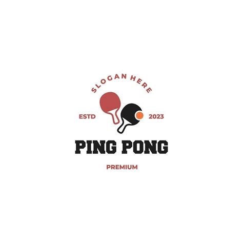 ping pong logo design retro hipster vintage 28112297 Vector Art at Vecteezy