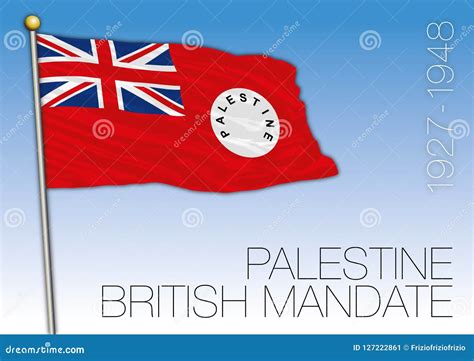 Palestine Historical Flag, Years 1927 To 1948, British Mandate Stock ...