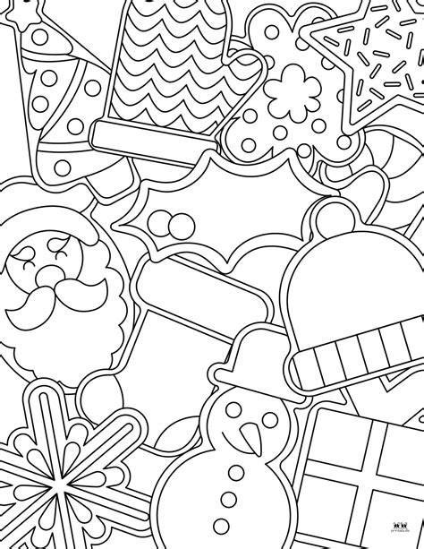 Christmas Cookies Coloring Pages - 25 FREE Pages | Printabulls