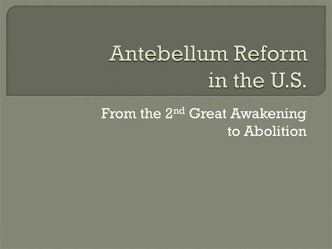 AntebellumReform