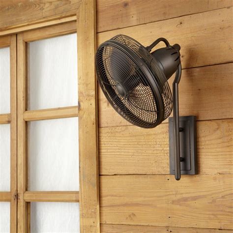 Enlil 13" Oscillating Patio Fan | Patio fan, Outdoor wall fan, Wall mounted fan