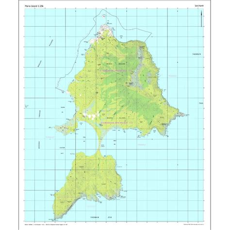 Maria Island Wall Map - Geographica