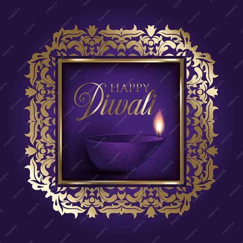 Free Vector | Gold and purple diwali background