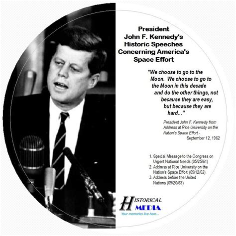 JOHN F. KENNEDY SPEECHES ON NASA AMERICA'S SPACE EFFORT 3 SPEECHES ON 1 ...