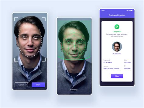 Face Detection App Concept | Face recognition, Scanner app, Face id