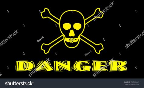 Skull Danger Sign Wallpaper Skull Danger Stock Illustration 1546605461 ...