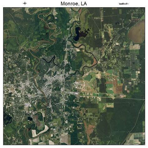 Aerial Photography Map of Monroe, LA Louisiana