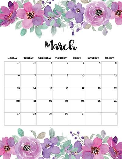 Free 2023 Floral Calendar Printable - Lovely Planner