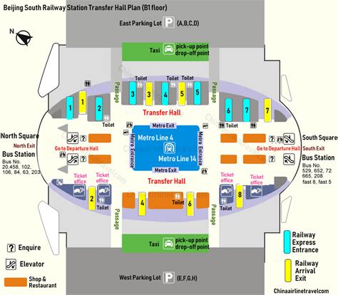 Beijing South Railway Station Layout, Plan, Map