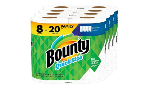 In Stock! Bounty Quick-Size Paper Towels, White, 8 Family Rolls = 20 ...