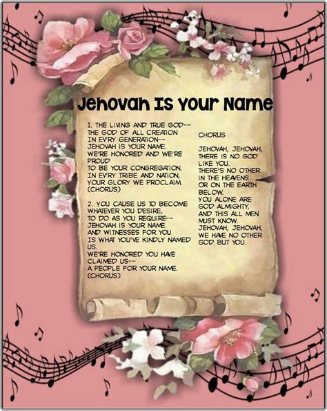 Jehovah Is Your Name | Jehovah, Jehovah witness quotes, Jehovah names