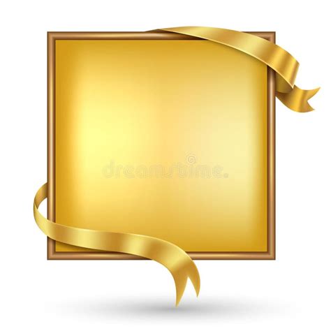 Gold Banner with Gold Ribbon Stock Vector - Illustration of coupon ...