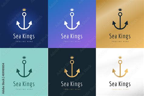 Anchor vector logo icon. Sea, sailor symbols Stock Vector | Adobe Stock