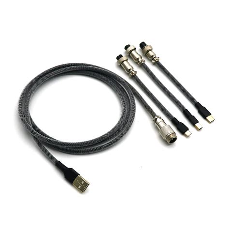 Buy Double Sleeved Custom Keyboard Cable with Aviator Connector Fits Type-c Micro USB and USB ...