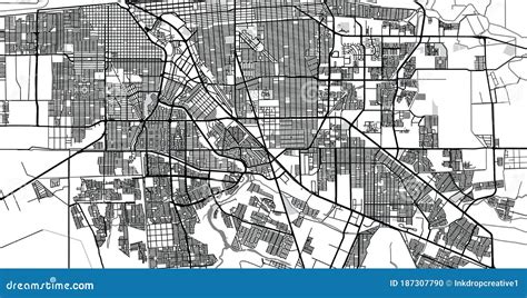 Urban Vector City Map of Mexicali, Mexico Stock Vector - Illustration of information, graphic ...