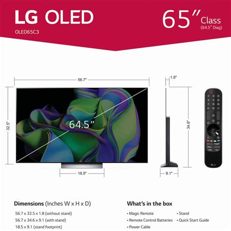 LG - 65" Class C3 Series OLED evo 4K UHD Smart WebOS TV | P.C. Richard & Son