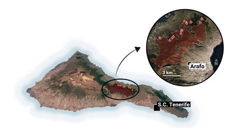 This map shows the extent of the Tenerife fire after a week active