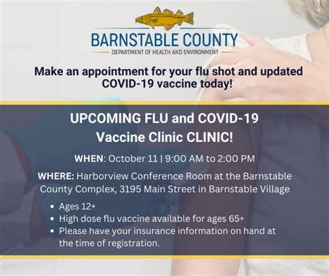 Barnstable County Public Health Nursing Division to Hold a Flu and COVID-19 Vaccine Clinic on ...